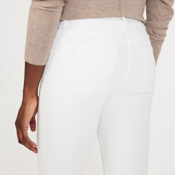 DL1961 Florence Instasculpt Crop Skinny Jeans 25 Mid Rise Porcelain White NWT - Picture 5 of 7